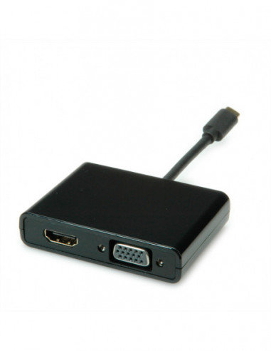STANDARD Typ C - adapter HDMI/VGA, M/F, czarny, 0,1 m Inna marka
