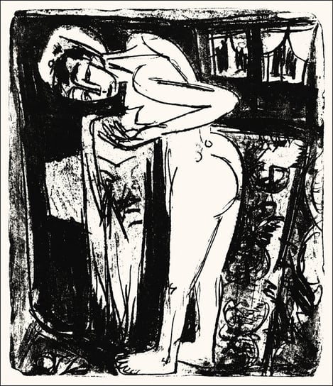 Standing Nude in a Room, Ernst Ludwig Kirchner - plakat 59,4x84,1 cm Galeria Plakatu