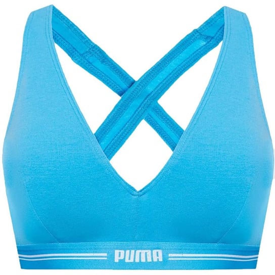 Stanik sportowy Puma Cross-Back Padded Top 1p W 938191 (kolor Niebieski, rozmiar L) Puma