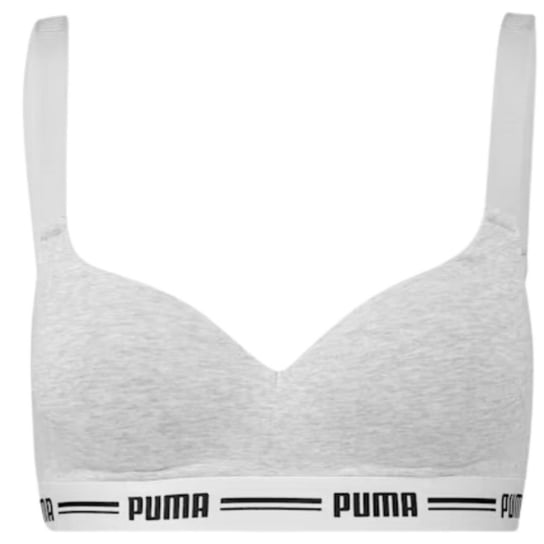 Stanik sportowy Puma Padded Top 1P Hang W 907863 (kolor Szary/Srebrny, rozmiar M) Puma