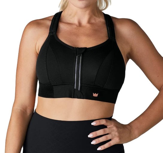 STANIK SPORTOWY SHEFIT CZARNY MOCNE PODTRZYMANIE REGULOWANY 2XL Inna marka