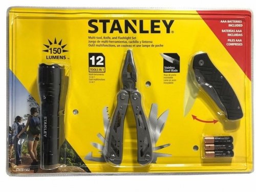 Stanley, Multitool Multinarzędzie 12W1 +Nóż Składany +Latarka Stanley