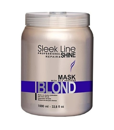 STAPIZ Sleek Line Maska z Jedwabiem Blond 1000 ml STAPIZ PROFESJONALNE KOSMETYKI FRYZJERSKIE