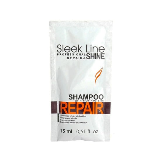 Stapiz, Sleek Line, szampon z jedwabiem do włosów zniszczonych, 15 ml Stapiz