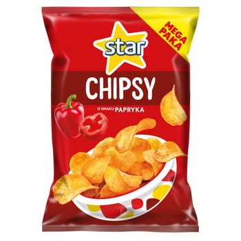 Star Chipsy o smaku papryka 220 g Star