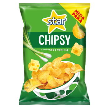 Star Chipsy o smaku ser i cebula 220 g Star