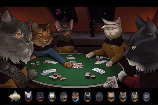 Star Trek Cats Poker - plakat 91,5x61 cm Star Trek