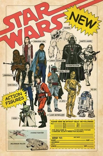 Star Wars Action Figures - plakat 61x91,5 cm Star Wars gwiezdne wojny
