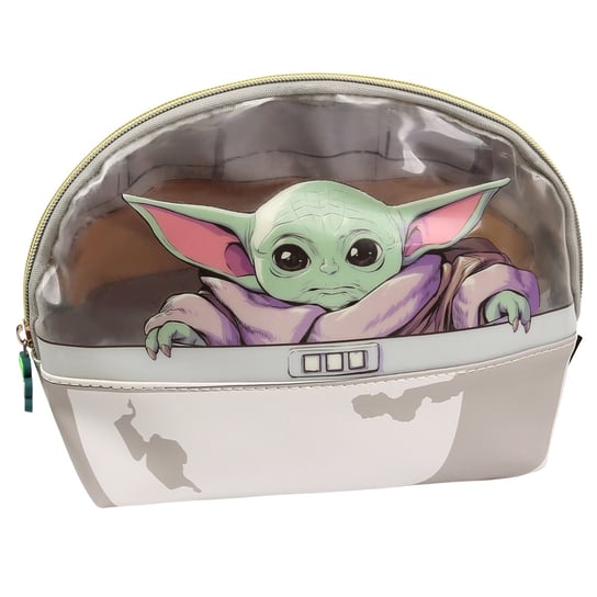 Star Wars Baby Yoda- Beżowa, pojemna kosmetyczna podróżna sarcia.eu