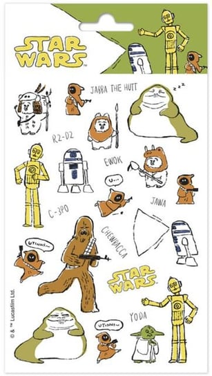 Star Wars Doodle - naklejki 11x20 cm Star Wars gwiezdne wojny