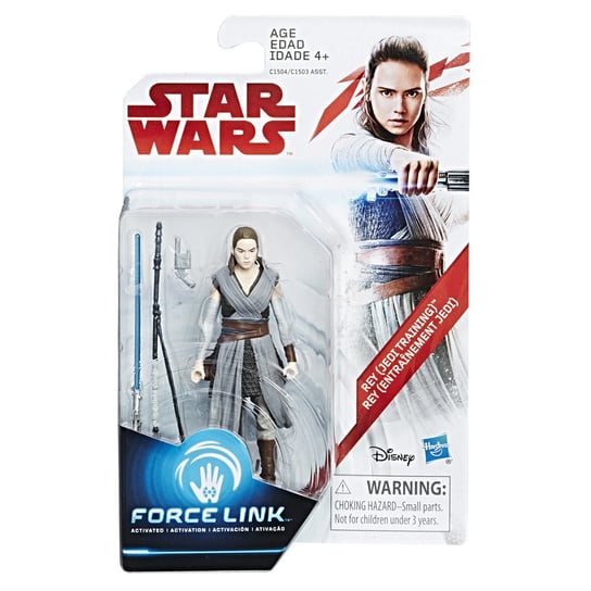 Star Wars, Force Link, figurka podstawowa Rey Jedi Training 10cm, C1503/C1504 Hasbro