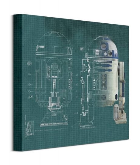 Star Wars R2-D2 Blueprint - obraz na płótnie Star Wars gwiezdne wojny