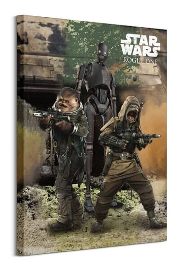 Star Wars Rogue One Pao, Bistan i K-2S0 - obraz na płótnie Star Wars gwiezdne wojny
