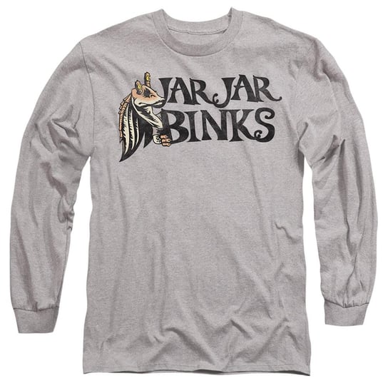 Star Wars T-shirt Unisex Dla Dorosłych Jar Jar Binks (L / Jasnoszary) Star Wars gwiezdne wojny