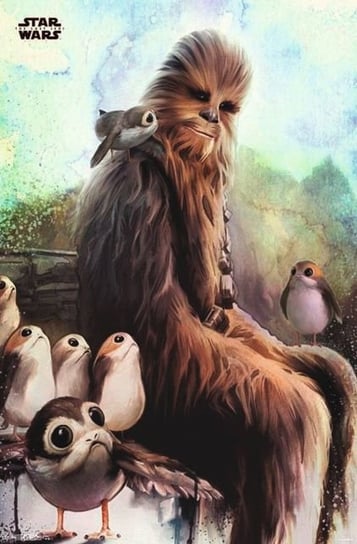 Star Wars The Last Jedi Chewbacca'n Porg - plakat 56x86,5 cm Star Wars gwiezdne wojny