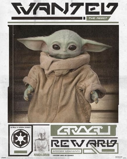Star Wars The Mandalorian Grogu Wanted - plakat Star Wars gwiezdne wojny