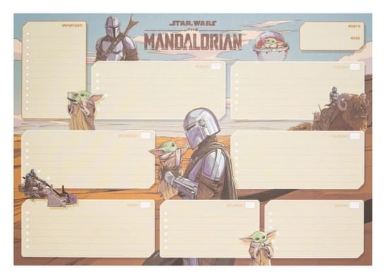Star Wars The Mandalorian - planer tygodniowy 21x29,7 cm Star Wars gwiezdne wojny