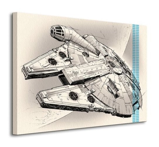 Star Wars VII Millennium Falcon - obraz na płótnie Star Wars gwiezdne wojny