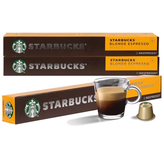 STARBUCKS Kawa w kapsułkach Blonde Espresso Roast, kompatybilna z Nespresso 30 kapsułek Starbucks