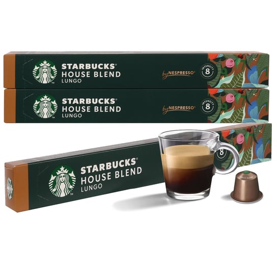 STARBUCKS Kawa w kapsułkach House Blend Lungo, kompatybilna z Nespresso 30 kapsułek Starbucks
