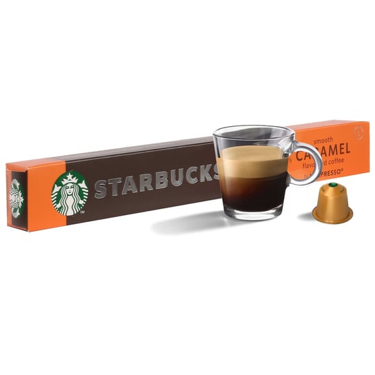 STARBUCKS Kawa w kapsułkach, smak karmelowy Smooth Caramel, kompatybilna z Nespresso 10 kapsułek Starbucks