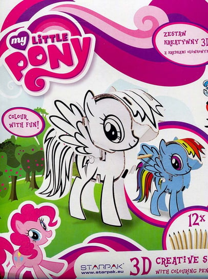 Starpak, My Little Pony, zestaw kreatywny 3D z kredkami ołówkowymi Starpak
