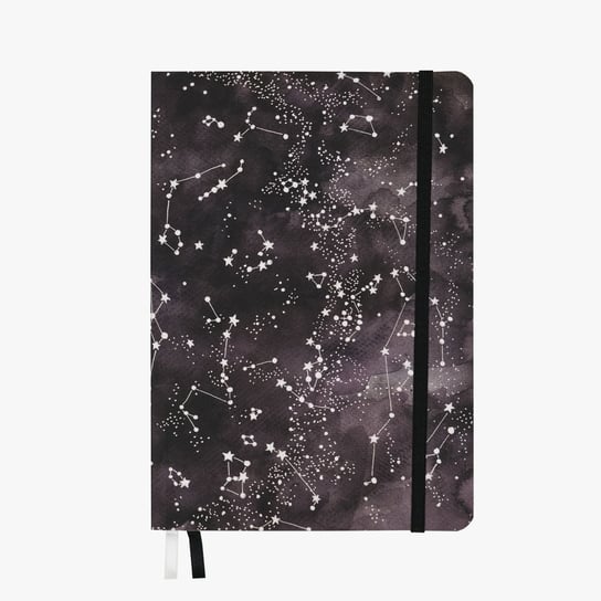 Starry Night - notatnik A5, bullet journal, planer w kropki, notes miękka oprawa, biały i czarny papier 120g/m2 Devangari