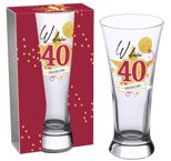 STARS URODZINOWA MAGENTA - szklanka do piwa 300ml - W dniu 40 urodzin BGtech
