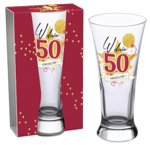 STARS URODZINOWA MAGENTA - szklanka do piwa 300ml - W dniu 50 urodzin BGtech