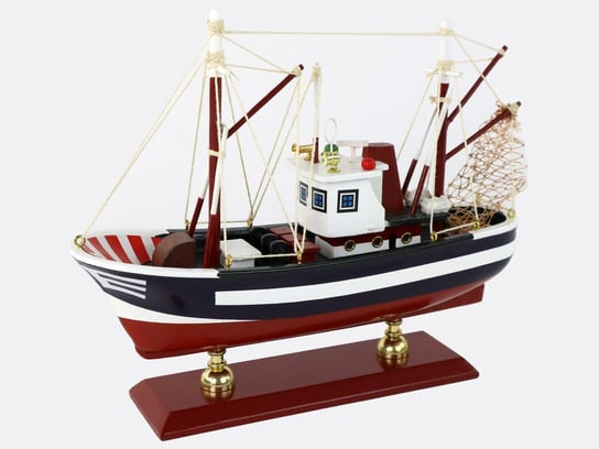 Statek Kuter Rybacki Kolekcjonerski Okręt Drewniany Lean Toys