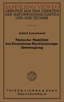 Statische Stabilität bei Drehstrom-Hochleistungsübertragung Leonhard Adolf
