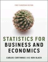 Statistics for Business and Economics Cortinhas Carlos, Black Ken