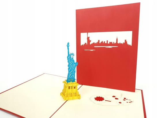 Statua Wolności, Kartka 3d Nowy Jork USA, Pamiątka GrandGift