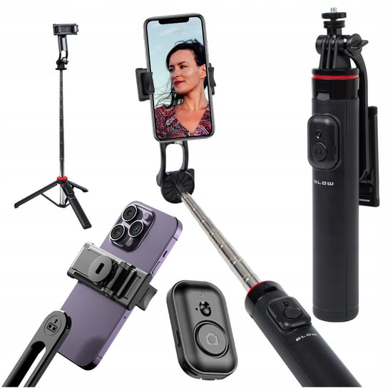 STATYW DO TELEFONU 3W1 SELFIE STICK UCHWYT PILOT BLUETOOTH TRIPOD 130CM Blow