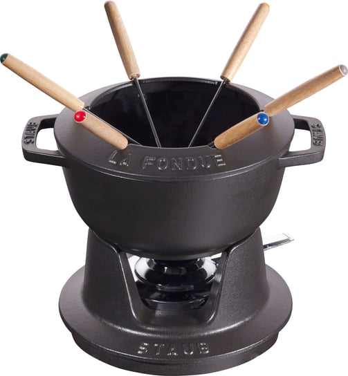 Staub Zestaw do fondue Staub - 18 cm, Czarny Staub