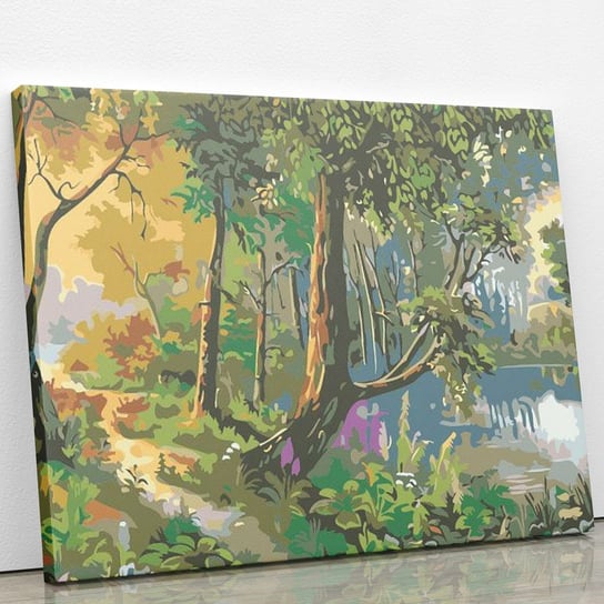 Staw w środku lasu - Malowanie po numerach 30x40 cm ArtOnly