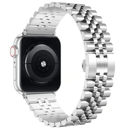 Steel Link Jubilee Bracelet 5-Row bransoleta pasek do Apple Watch 42/44/45/49mm (Silver) D-pro