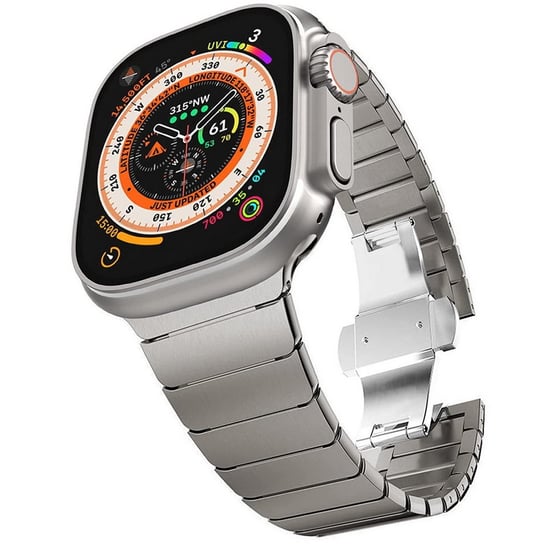 Steel Link pasek bransoleta do Apple Watch 42/44/45/49mm (Starlight Titanium) D-pro