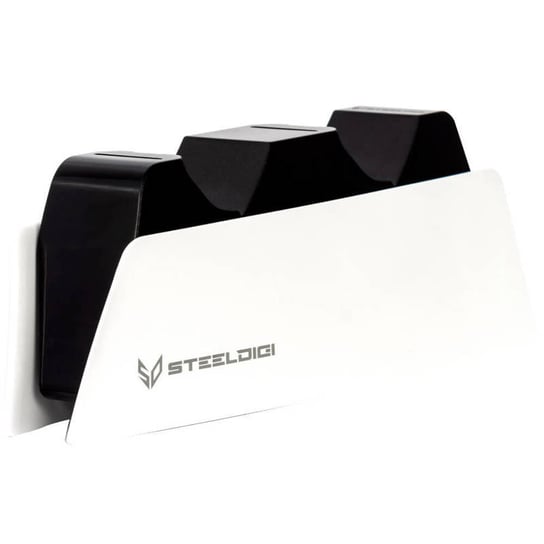 SteelDigi Podwójna stacja ładująca AZURE CANOE na 2 pady DualSense PS5 biała SteelDigi