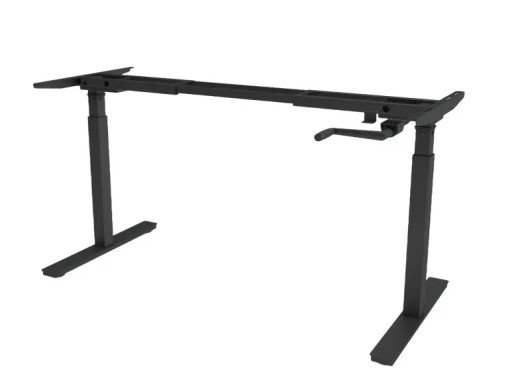 Stelaż biurka REGULOWANY z manualną regulacją wysokości CZARNY solidny FITBERG