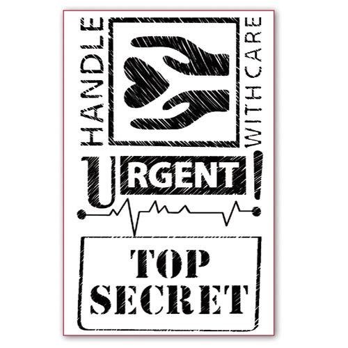 Stempel akrylowy Stamperia - Top Secret Stamperia