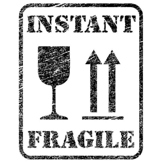Stempel do scrapbookingu - "INSTANT FRAGILE" Inna marka