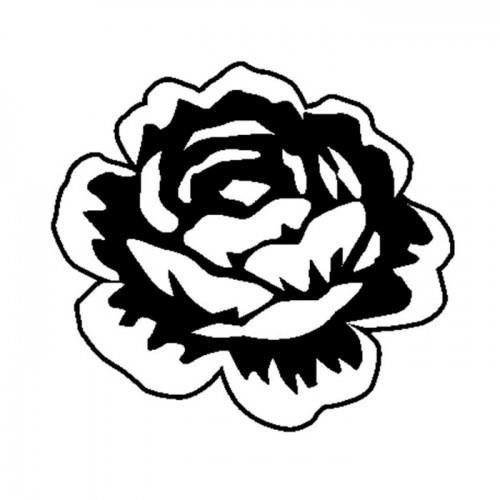 Stempel gumowy osadzony na drewnianym klocu - piękny róż Inna marka