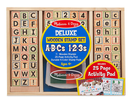 Stemple drewniane Deluxe litery i cyfry Melissa and Doug Inna marka