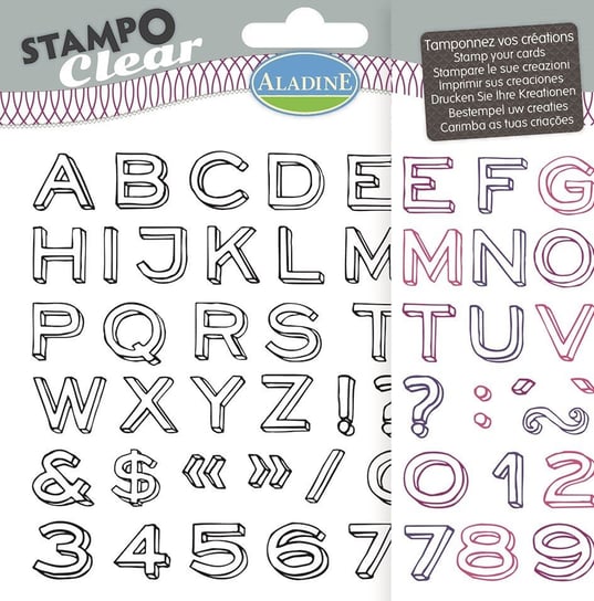Stemple silikonowe, alfabet neo Aladine