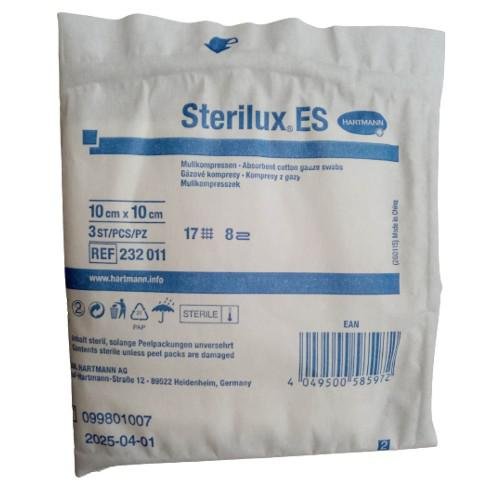 Sterilux Es, Kompresy Gazowe Jałowe, 17w 8n 10x10cm Sterilux