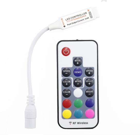 Sterownik /Kontroler RGB RF + pilot 17 do taśm LED LED-ONE