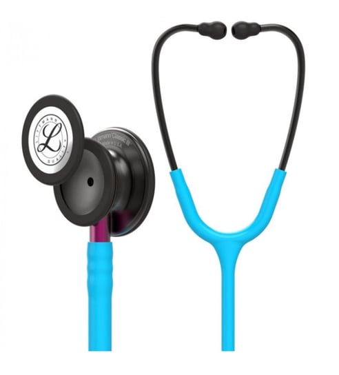 Stetoskop Littmann Classic III 5872 Stetoskop internistyczny Smoke, przewód turkusowy, lira - smoke, trzonek różowy LITTMANN