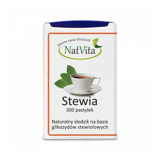 Stewia Pastylki w Dozowniku 60 mg 300 sztuk Natvita NatVita