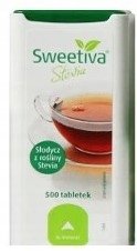 STEWIA SŁODZIK STEVIA Sweetiva 500 tabletek Invex Remedies